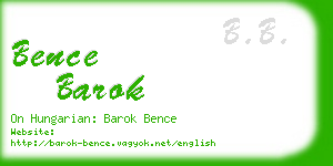 bence barok business card